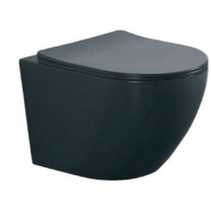 Κρεμαστή Λεκάνη Rimless  Siamp Fit  Μαύρο Ματ 49x36x36