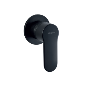 Εντοιχιζόμενη Μπαταρία Ντούζ Μονής Ροής Με Ροζέτα Φ69 Modea Drop Μαύρη 00-05630/Β
